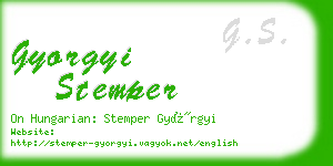 gyorgyi stemper business card
